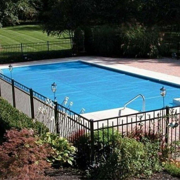 Harris 16x24 ft Rectangular Solar Cover, Extra-Heavy Series Blue, 7 year Warranty In-Ground Swimming Pools | Retain Sun/Solar Heat By Lowering Evaporation Rate Up To 75%