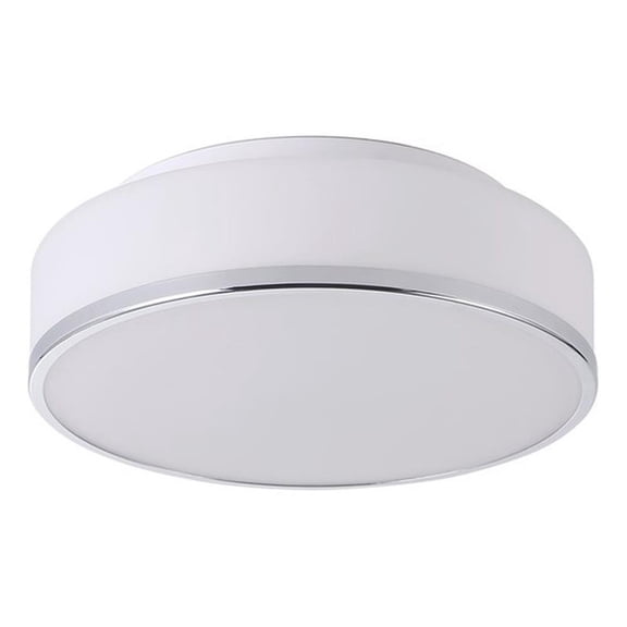 Lynch White & Chrome Flush Mount