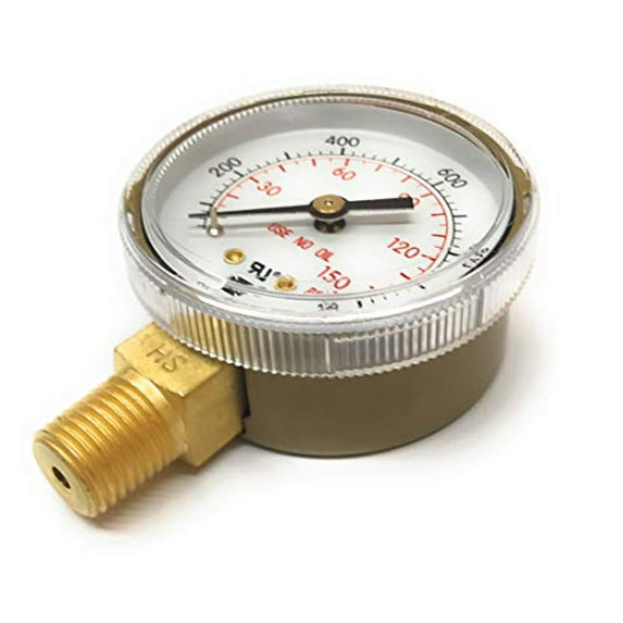 Harris 2" x 1/4" NPT Bottom Mount Gauge - Painted Steel Case - 1 Each (0-150 PSI)