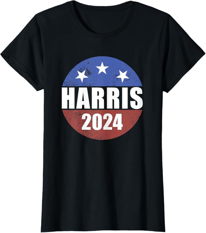 Harris 2024 Election Button Vote '24 President Kamala Harris T-Shirt ...