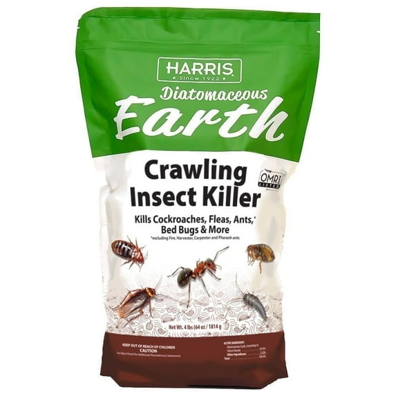 Harris 64 oz. (4 lbs.) Diatomaceous Earth Crawling Insect Killer (Pack of 1)