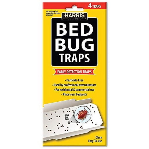 Harris Bed Bug Traps for Early Detection & Monitoring, 4 Pack