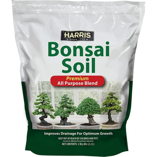 Harris Indoor Organic Bonsai Soil, Premium Blend for Growth, 2qt