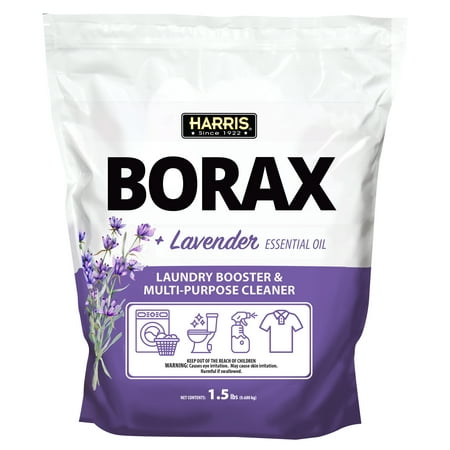 Harris Borax Laundry Booster and Multipurpose Cleaner, 1.5lb (Lavender)