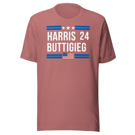 Harris Buttigieg 2024 Shirt, Unisex, Kamala Harris and Pete Buttigieg Campaign Shirt, Kamala Harris 2024 T-Shirt, President Harris 24 (Mauve, 2XL)