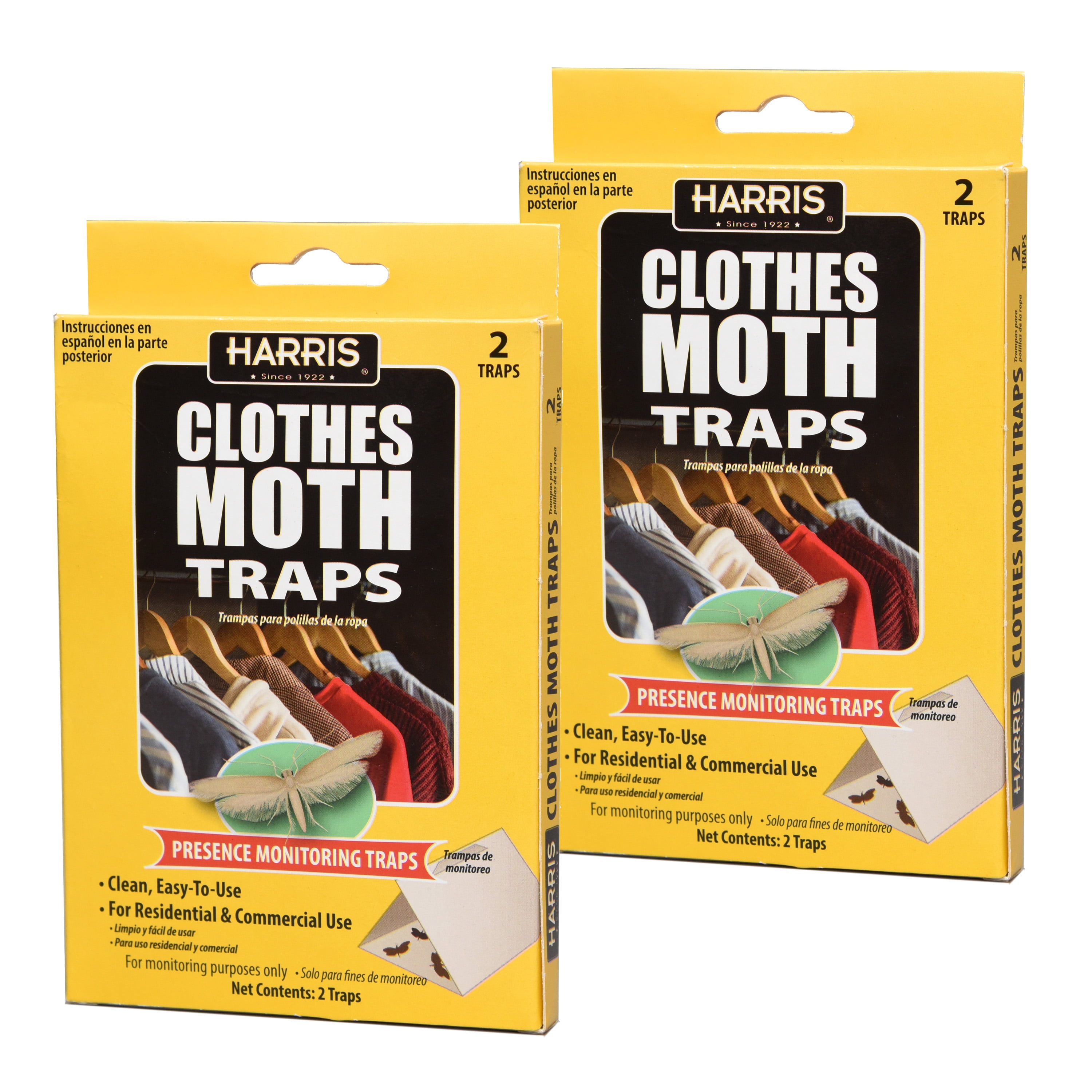 Harris Clothes Moth Sticky Traps 4 Pack - Walmart.com