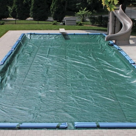 Doheny's Commercial-Grade Winter Pool Covers for in- Ground Pools - 16' x 32' Solid - 12 Yr.