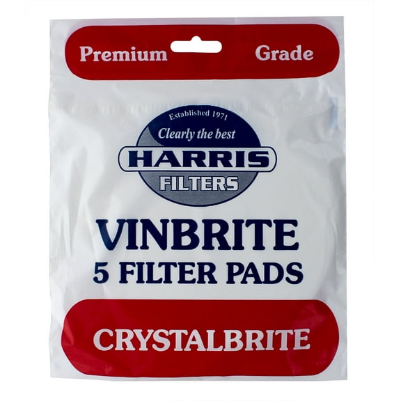 Harris Crystalbrite Filter Pads 5-pack Use with Harris Vinbrite MK3 Filter Kit