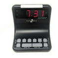 thumbnail image 1 of Harris  Deafworks Futuristic 2 Dual Alarm Clock with Flashing or Steady Light mode & Dual USB Charging Ports, Black, 1 of 1
