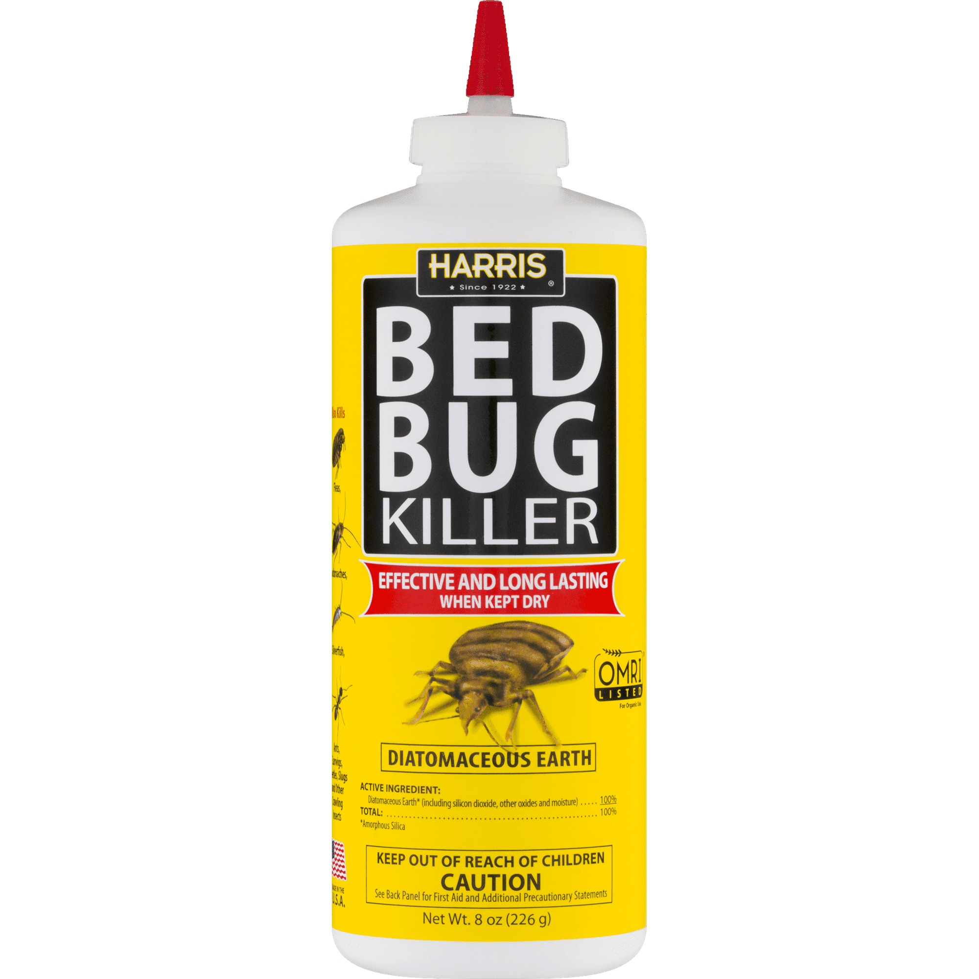 Harris Diatomaceous Earth Bed Bug Killer, 8oz Powder 1 Each