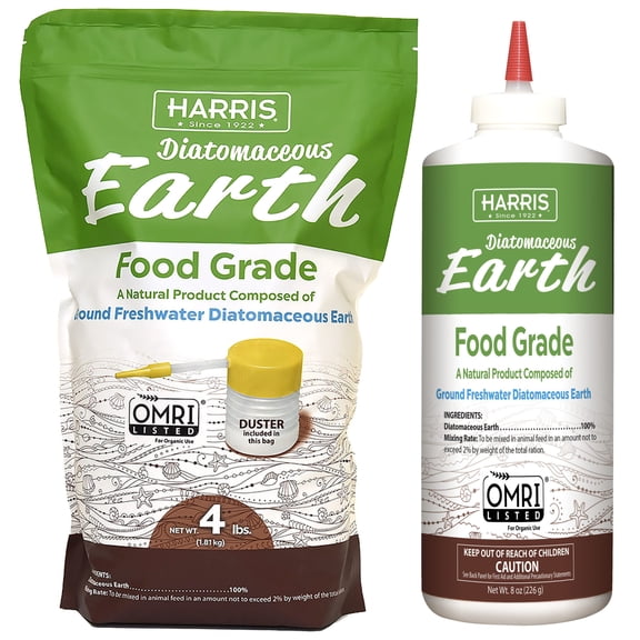 Harris Diatomaceous Earth Food Grade Kit, 4.5 Pound Kit Contains Bag & Bottle