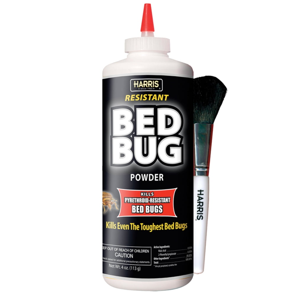 Harris Resistant Bed Bug Powder with Applicator Brush, 4 Oz
