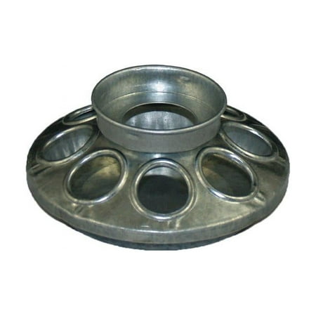 Harris Farms Poultry Feeder Base for Quart Jar for Baby Chick Galvanized Steel for Chickens