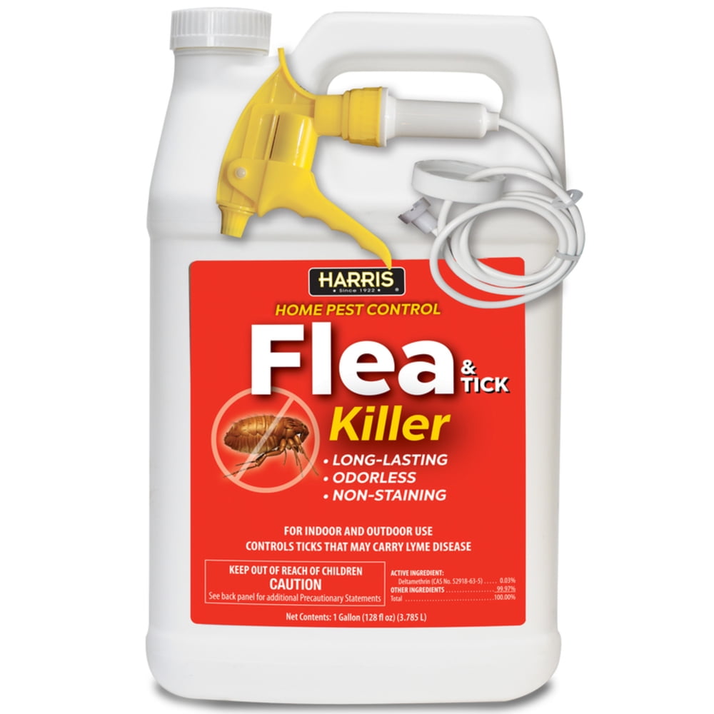 Harris Flea and Tick Killer Home Eliminator with Treatment Outdoor Use 1 Gallon Spray Walmart