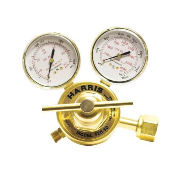 HARRIS 425-50-540 Gas Regulator, Single Stage, CGA-540, 0 to 50 psi, Use With: Oxygen