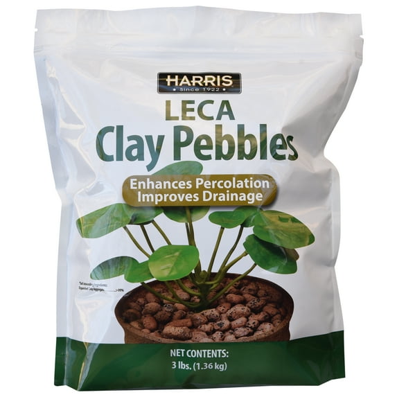 Harris LECA Expanded Clay Pebbles for Plants, 2.5lb for Indoor, Outdoor and Hydroponic Growing
