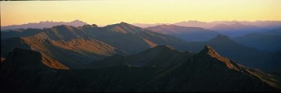 Harris Mountains New Zealand Canvas Art - Panoramic Images (36 x 12)
