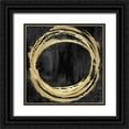 thumbnail image 1 of Harris, Natalie 26x26 Black Ornate Wood Framed with Double Matting Museum Art Print Titled - Circle Gold on Black II, 1 of 4