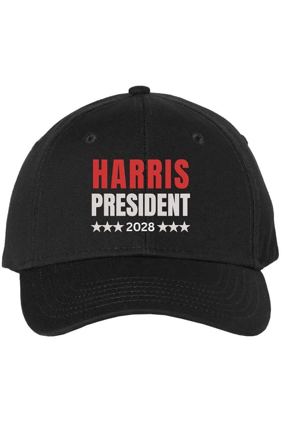 Harris President 2028 Embroidered Hat Political Election Baseball Cap (Black)