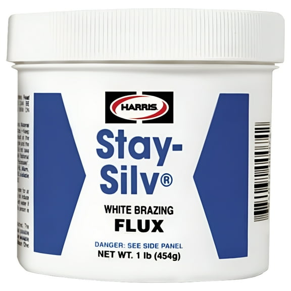 Stay-Silv Brazing Flux, 1/4 lb Jar, White
