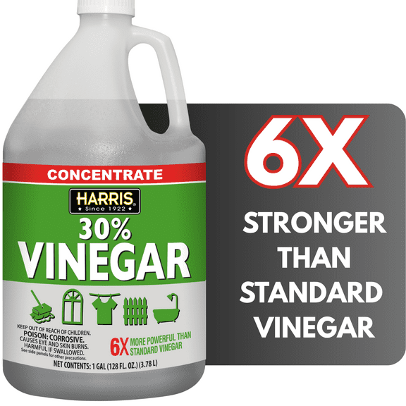 Harris 30% Concentrated Vinegar, Multi-Purpose Use for Home and Outdoor, 1 Gallon