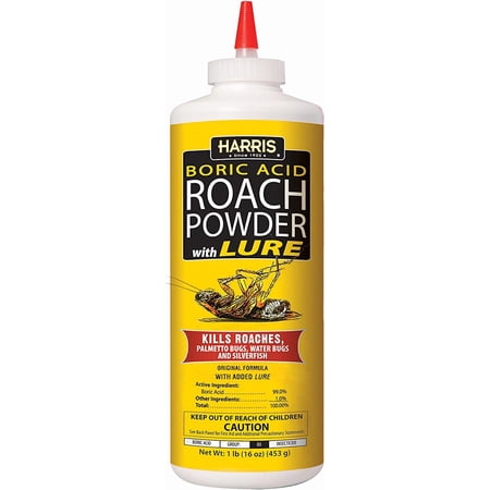 https://www.walmart.com/ip/Harris-Products-Group-Boric-Acid-Roach-And-Silverfish-Killer-Powder-With-Lure-16-Ounce/138412358