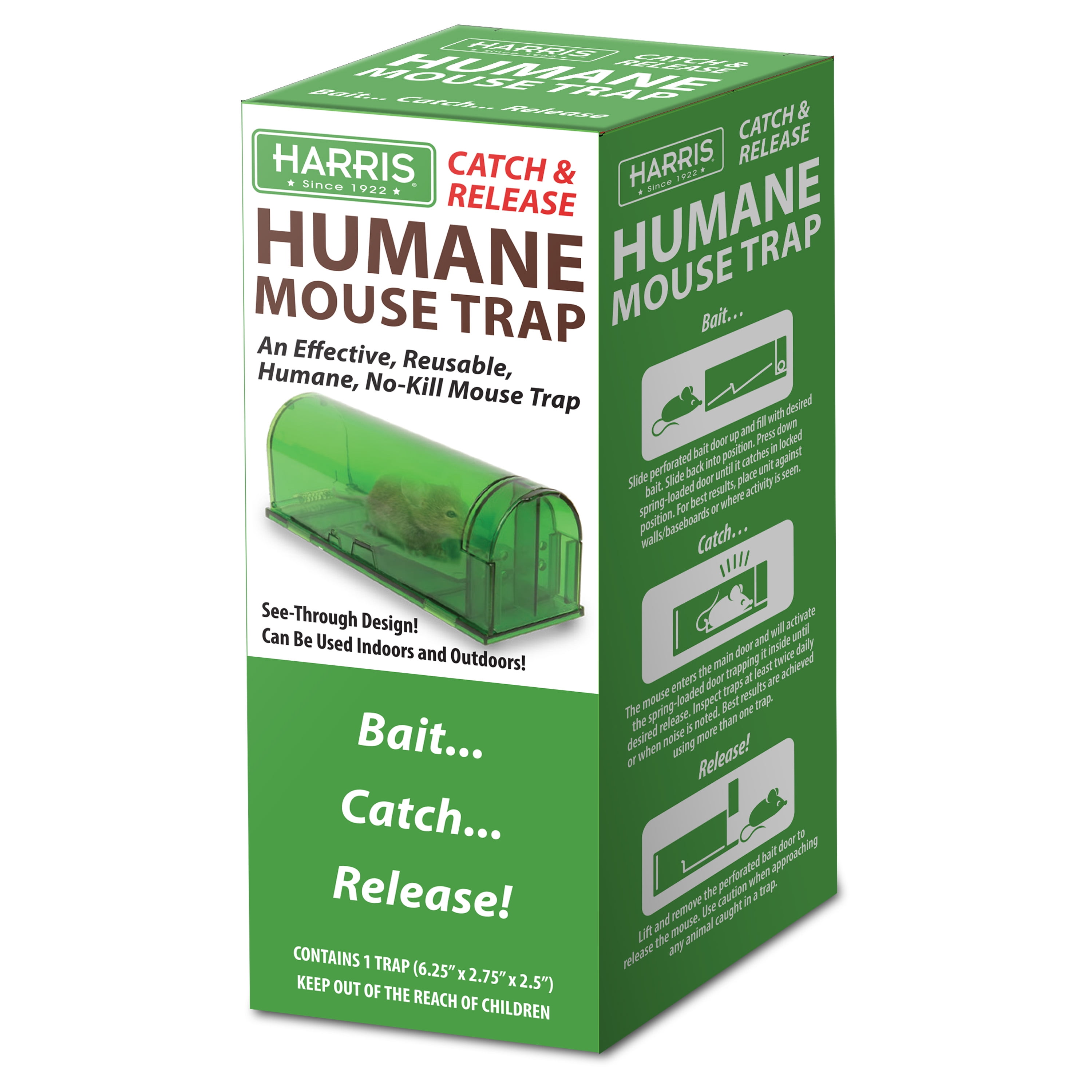 Harris Reusable Catch & Release Humane Mouse Trap, 1 Trap