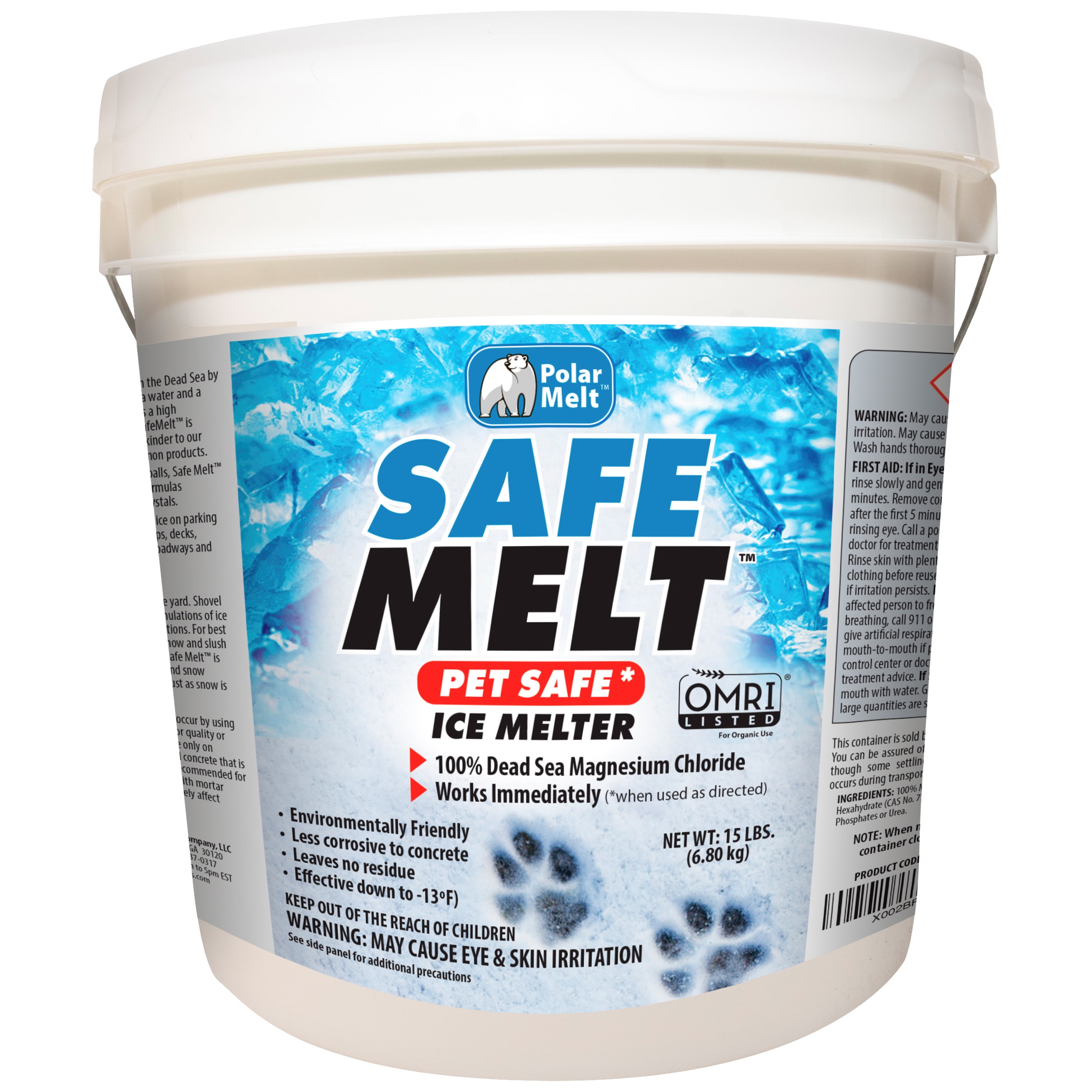 Harris Safe Melt Pet Friendly Ice and Snow Melter with Scoop, 15lb