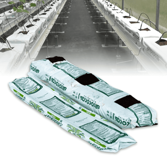 Harris Seeds - 15 Liter Coir Grow Slabs - Hydroponic White with Green Writing - 5 Pieces