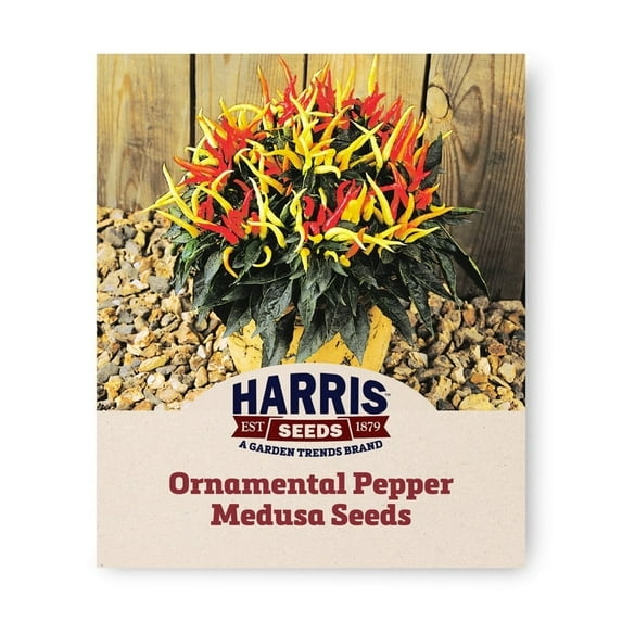 Harris Seeds 181000 Ornamental Pepper Medusa Plant Seeds