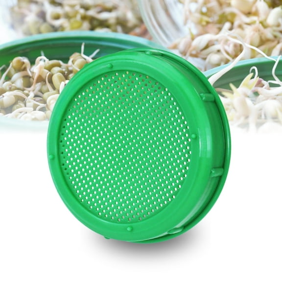 Harris Seeds - Mason Jar Sprouting Lid - With Mesh Holes - Food-Grade Plastic - 1 Piece
