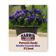 thumbnail image 1 of Harris Seeds Petunia Double Cascade Blue Seed F1 Annual Flower - 250 Seeds, 1 of 5