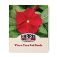 Harris Seeds Vinca Cora Red F1 Flower, Large Red Blooms, Glossy Green ...