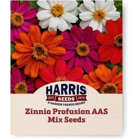 Harris Seeds - Zinnia Profusion AAS Mix Seeds - 25 Seeds