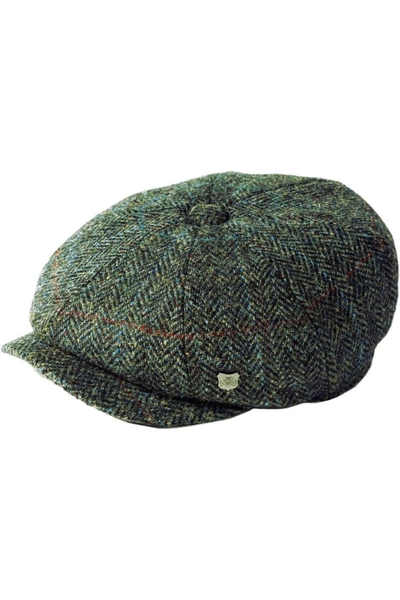 Harris Tweed 8 piece bakerboy cap - Carloway