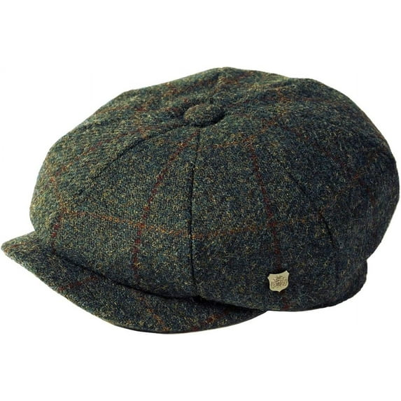 Harris Tweed 8 piece bakerboy cap - Carloway