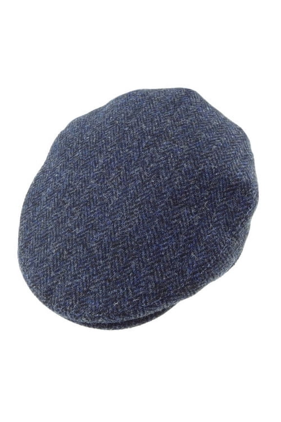 Harris Tweed County Cap in Navy - MED