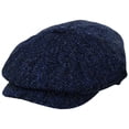 thumbnail image 1 of Harris Tweed Skye Wool Newsboy Cap - M - Blue/Black, 1 of 6