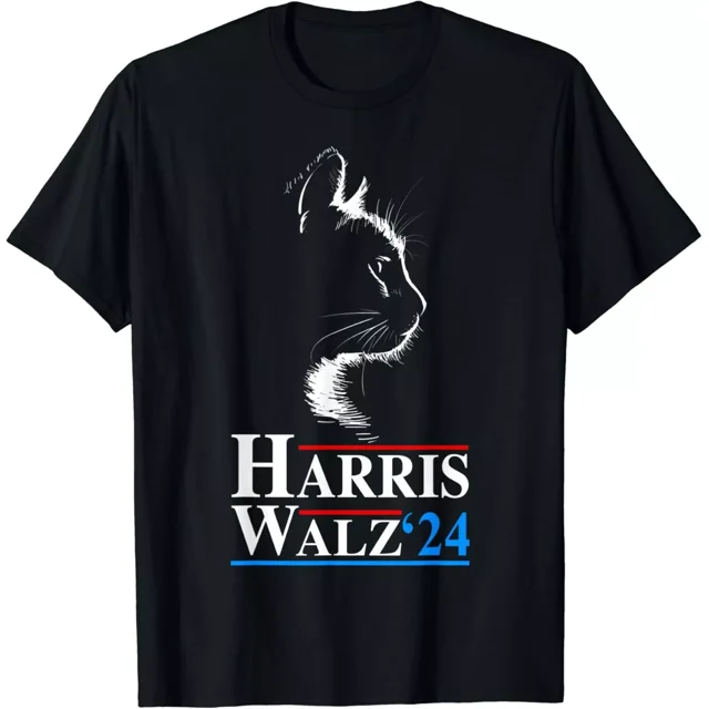 Harris Waltz 2025 Election Funny Cat Kamala Harris Tim Walz Unisex T