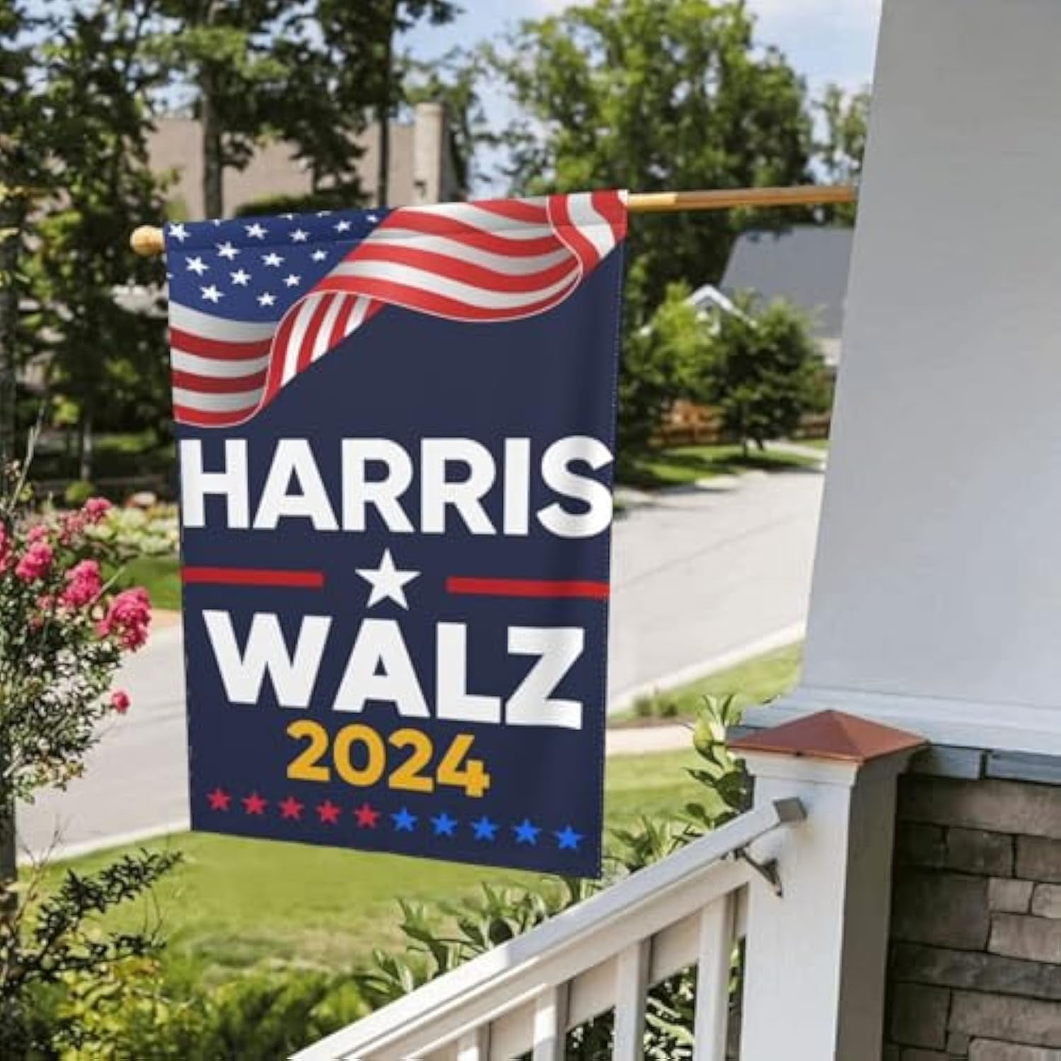 HarrisWaltz 2024 Garden Flag Harris Walz 2024 Garden Flag Double Sided