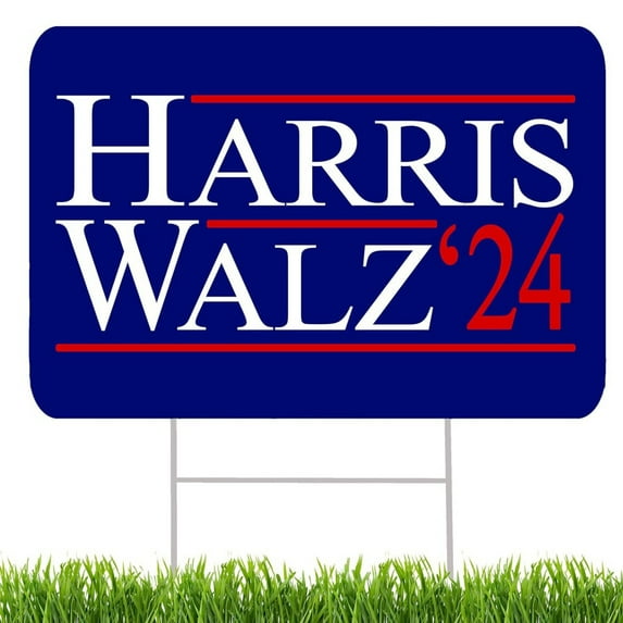 Harris Waltz 2024 Garden Sign Outdoor Decoration, Kamala Harris for President Yard Sign, Harris Campaign Garden Signs 2024, Kamala Harris Walz Lawn Sign with Heavy Duty Metal Frames
