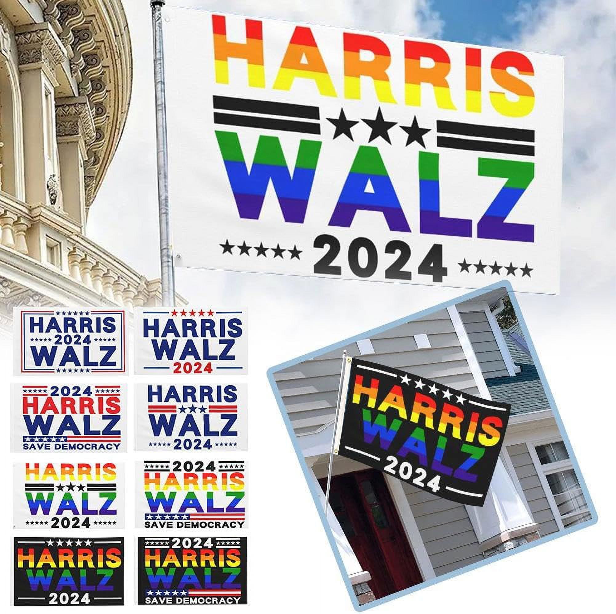 Harris Waltz 2024 Yard Sign, Single Side Kamala Harris Tim Waltz For