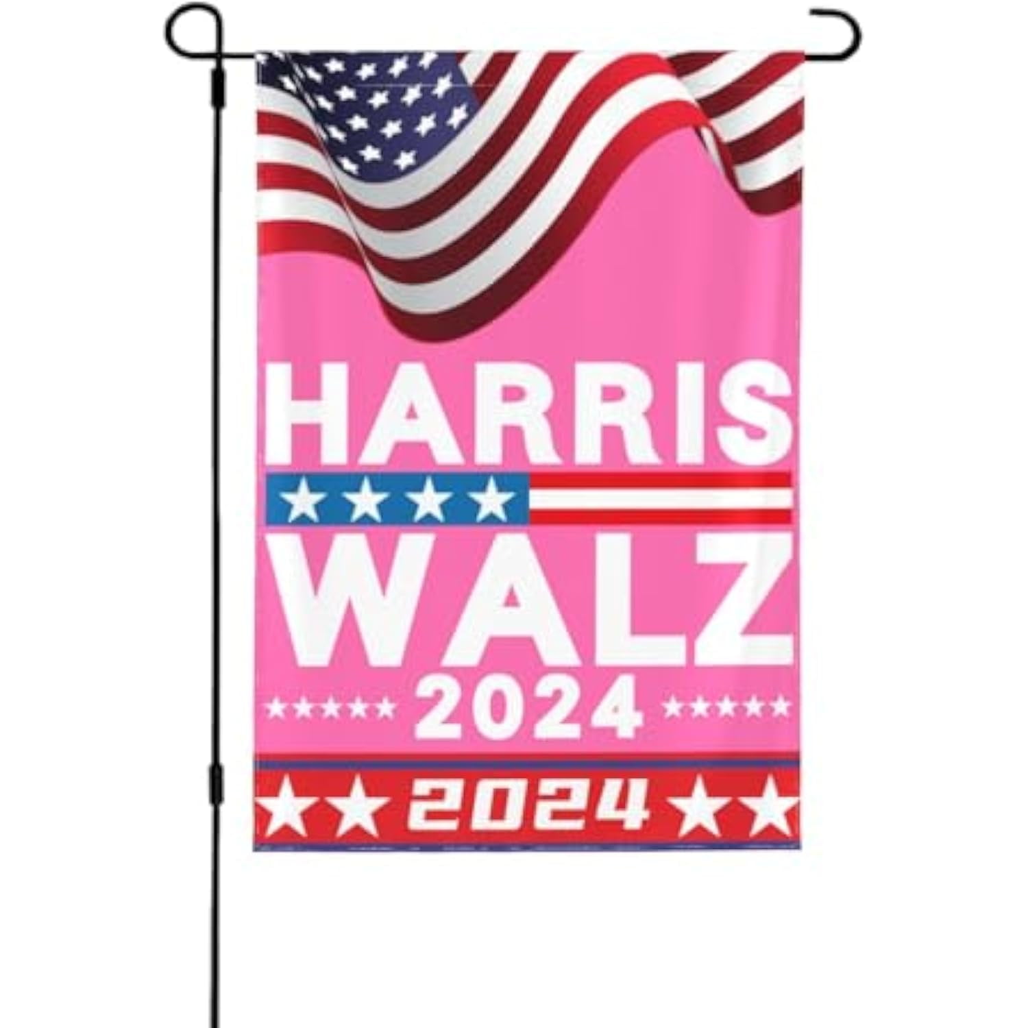 Harris Waltz Garden Flag Pink Double Sided Harris Waltz 2024 Flags