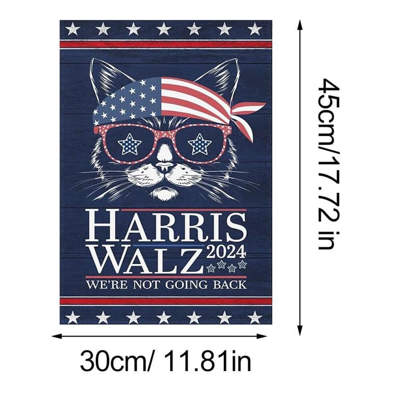 HarrisWalz2024 Flag 12x18 Ft Harris for President Flags with Brass