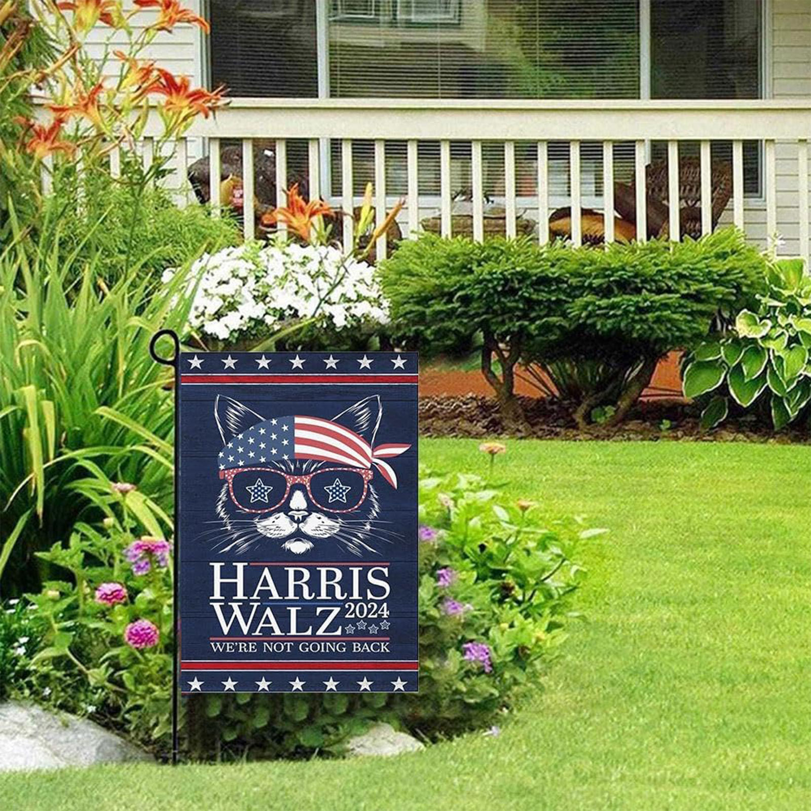 HarrisWalz2024 Flag 12x18 Ft Harris for President Flags with Brass