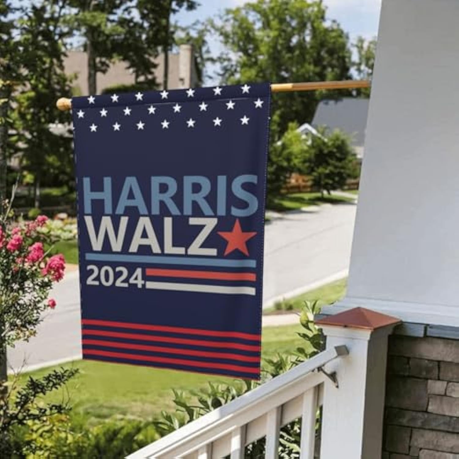 Harris Walz 2024 Flag Harris Waltz 2024 House Flag Double Sided, Harris