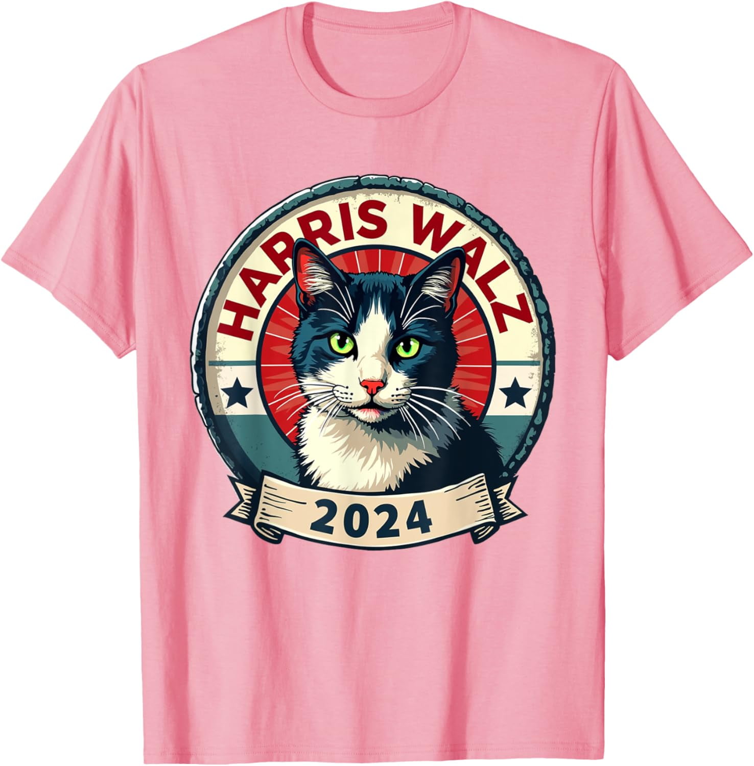 Harris Walz 2024 Funny Cat Election Kamala Harris Tim Waltz TShirt