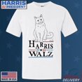 Harris Walz 2024 Funny Cat Kamala Harris Tim Walz T Shirt - Walmart.com