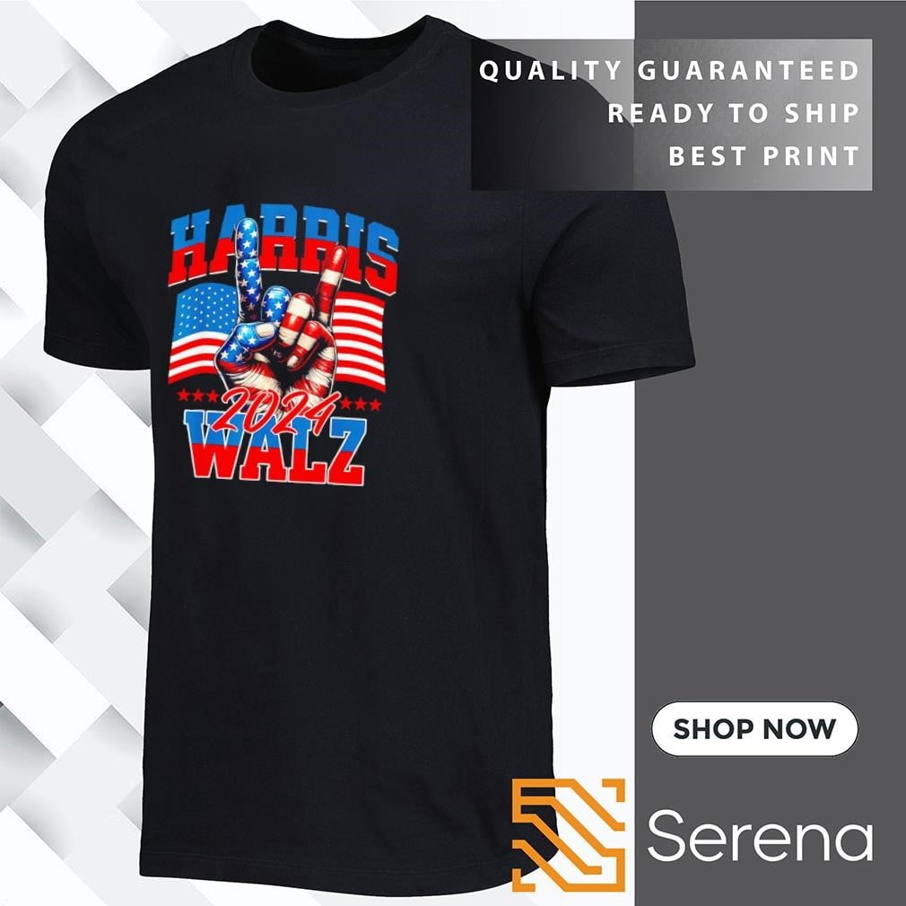 Harris Walz 2024 Hand Election Usa Flag Shirt