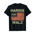 thumbnail image 1 of Harris Walz 2024 Kamala Harris 2024 Tim Walz 2024 USA Flag T-Shirt, 1 of 3